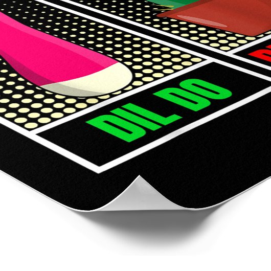 Poster Dil Do Dil Ne Dil Pas Drôle Inapproprié (Coin)