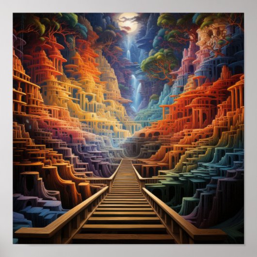 Poster d'illusion cinématique : Couleurs vives et (Devant)