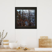 Poster d'illusion Faux Window 24x24 Noir (Cuisine)