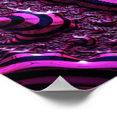 Poster d'illusion rose et noire (Coin)