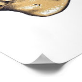 Poster d'illustration d'anatomie crânienne vintage (Coin)