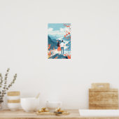 Poster d'illustration de couple chinois moderne (Cuisine)