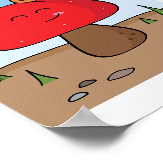 Poster d'illustration de la conception de champign (Coin)