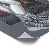 Poster d'illustration de la fille de la marque mod (Coin)