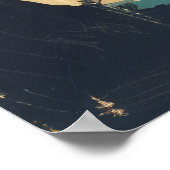 Poster d'illustration de l'ère spatiale du rétrois (Coin)