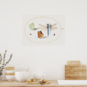 Poster d'illustration de libellules (Cuisine)