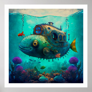 Poster d'illustration de Miles Under the Sea Art 2