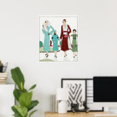 Poster d'illustration de mode vintage (Bureau à domicile)