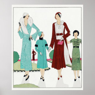 Poster d'illustration de mode vintage