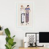 Poster d'illustration de mode vintage (Bureau à domicile)