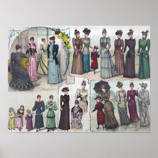 Poster d'illustration de mode vintage (Devant)