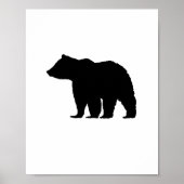 Poster d'illustration d'ours noir (Devant)