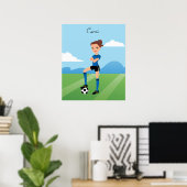 Poster d'illustration du joueur de football fémini (Bureau à domicile)
