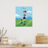 Poster d'illustration du joueur de football fémini (Cuisine)