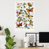 Poster d'illustration papillon (Bureau à domicile)