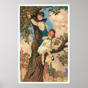 Poster d'illustration pour enfants vintage ou impr