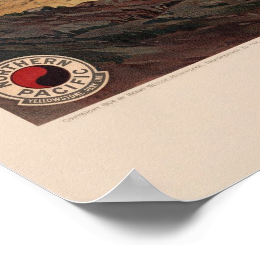 Poster d'illustration vintage Yellowstone (Coin)