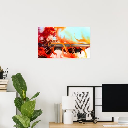 Poster Diluc de Genshin Impact (Bureau à domicile)