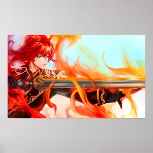 Poster Diluc de Genshin Impact (Devant)