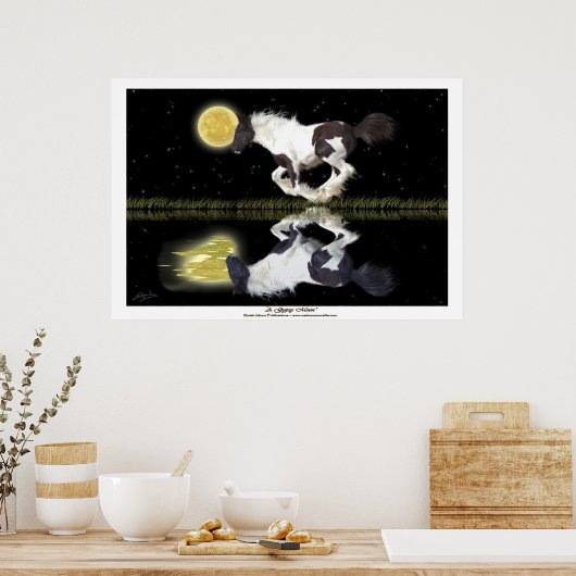 Poster d'Imaginaire d'art Gypsy Vanner Cantering (Cuisine)