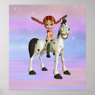 Poster d'Imaginaire magique Girl on Pony