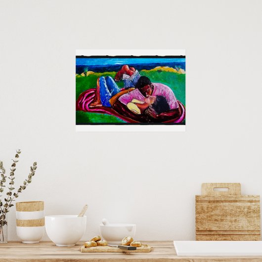 Poster Dimanche à la plage (Cuisine)