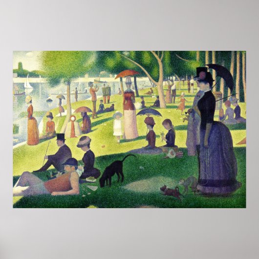 Poster Dimanche après-midi à La Grande par Georges Seurat (Devant)