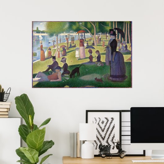 Poster Dimanche Après-Midi Seurat Neo Impressionniste Pei (Bureau à domicile)