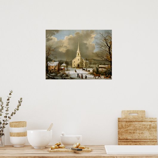 Poster Dimanche d'hiver dans les temps anciens (Cuisine)