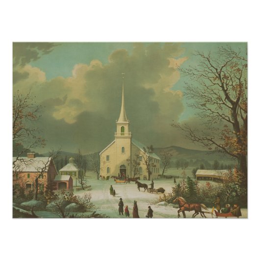 Poster Dimanche d'hiver dans les temps anciens (Devant)