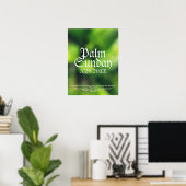 Poster Dimanche du Palm en vert (Bureau à domicile)