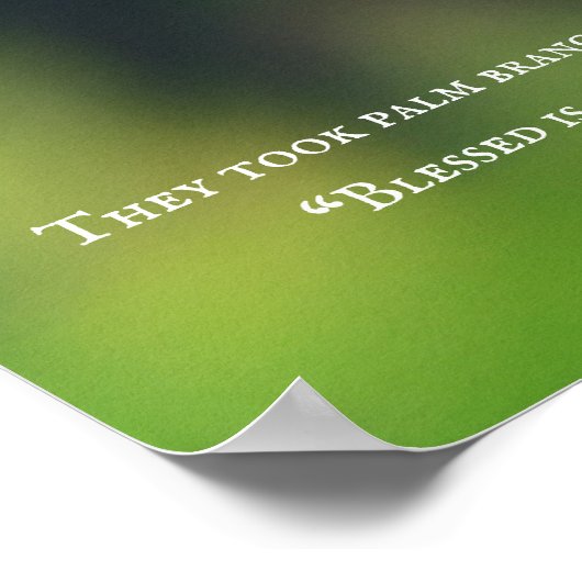 Poster Dimanche du Palm en vert (Coin)