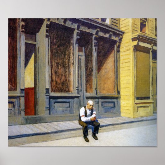 Poster dimanche | Edward Hopper | (Devant)
