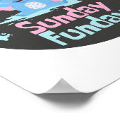 Poster Dimanche jour de fête Kawaii drôle douche d'élépha (Coin)