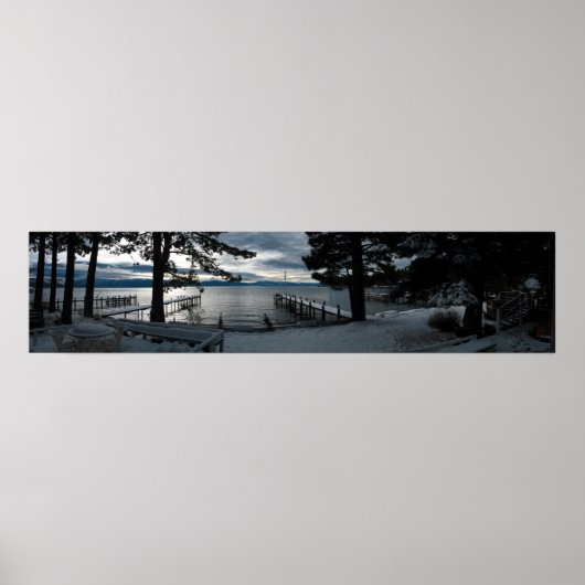 Poster Dimanche lever du soleil sur le lac Tahoe (Devant)