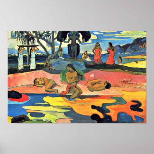 Poster Dimanche (Mahana No Atua) Par Gauguin Paul (Devant)