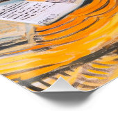 Poster Dimanche matin | Peinture confortable pour chat et (Coin)