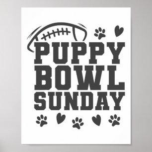 Poster Dimanche Puppy Bowl Super Party Footll Jeux Chiens
