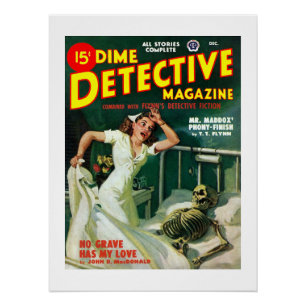 Poster Dime Detective Magazine (déc. 1948)