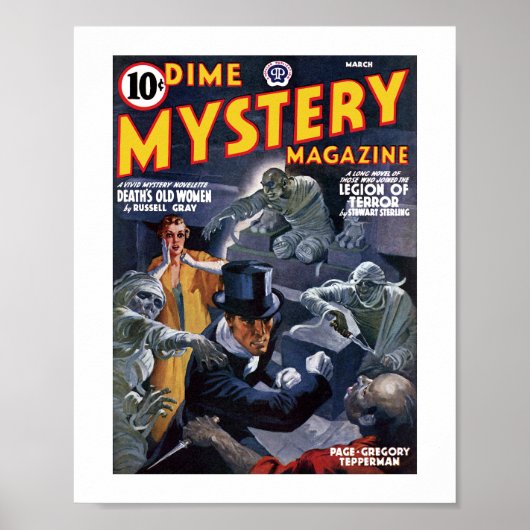 Poster Dime Mystery Magazine (mars 1941) (Devant)