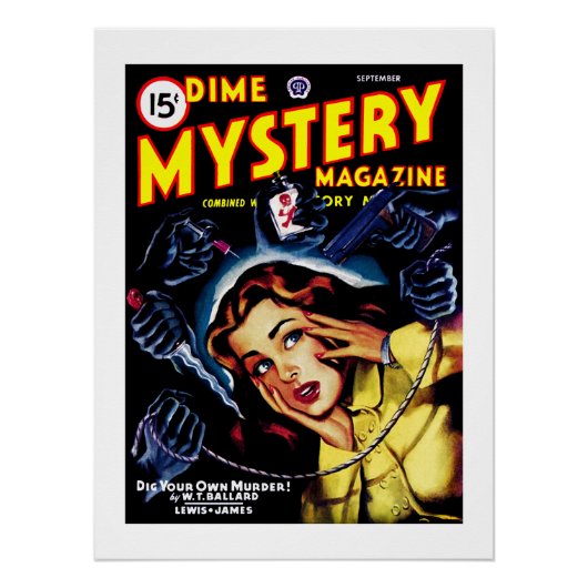 Poster Dime Mystery Magazine (sept., 1946) (Devant)