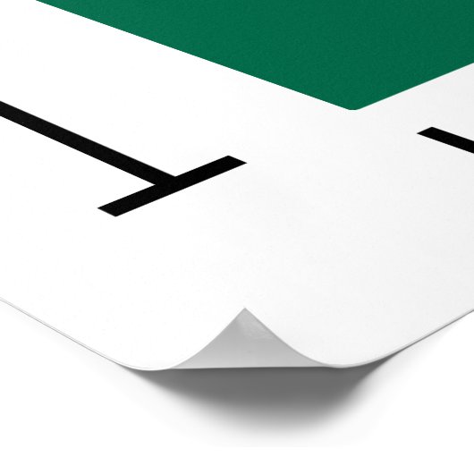 Poster Dimensions du drapeau national du Mexique (Coin)