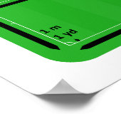 Poster Dimensions du terrain de football de football de l (Coin)