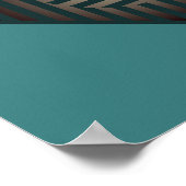 Poster Dimensions intérieures : Lignes en bleu-vert et gr (Coin)