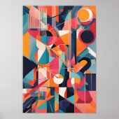 Poster Dimensions rythmiques : impulsions géométriques Ab (Devant)