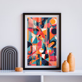 Poster Dimensions rythmiques : impulsions géométriques Ab