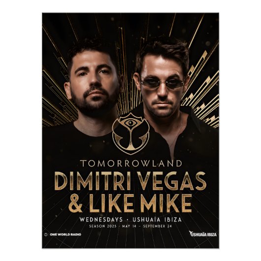 Poster Dimitri Vegas & Like Mike - Ushuaïa (Devant)