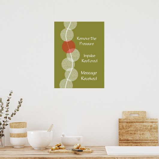 Poster d'impact de subbluxation de chiropratique (Cuisine)