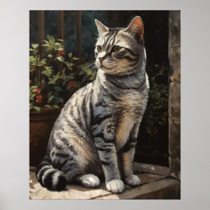 Poster d'impression American Shorthair Cat Art