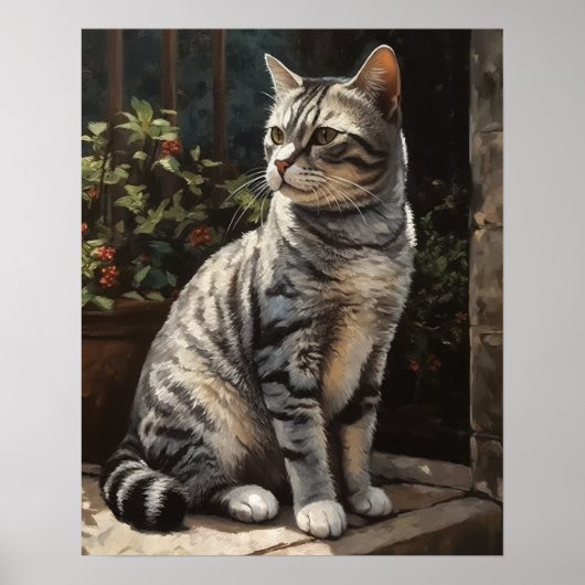 Poster d'impression American Shorthair Cat Art (Devant)